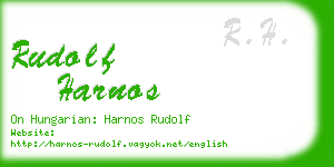 rudolf harnos business card